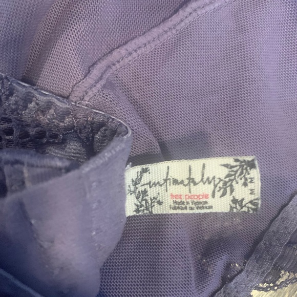 Free People Graphite Galloon Lace Halter Bralette - Picture 4 of 4